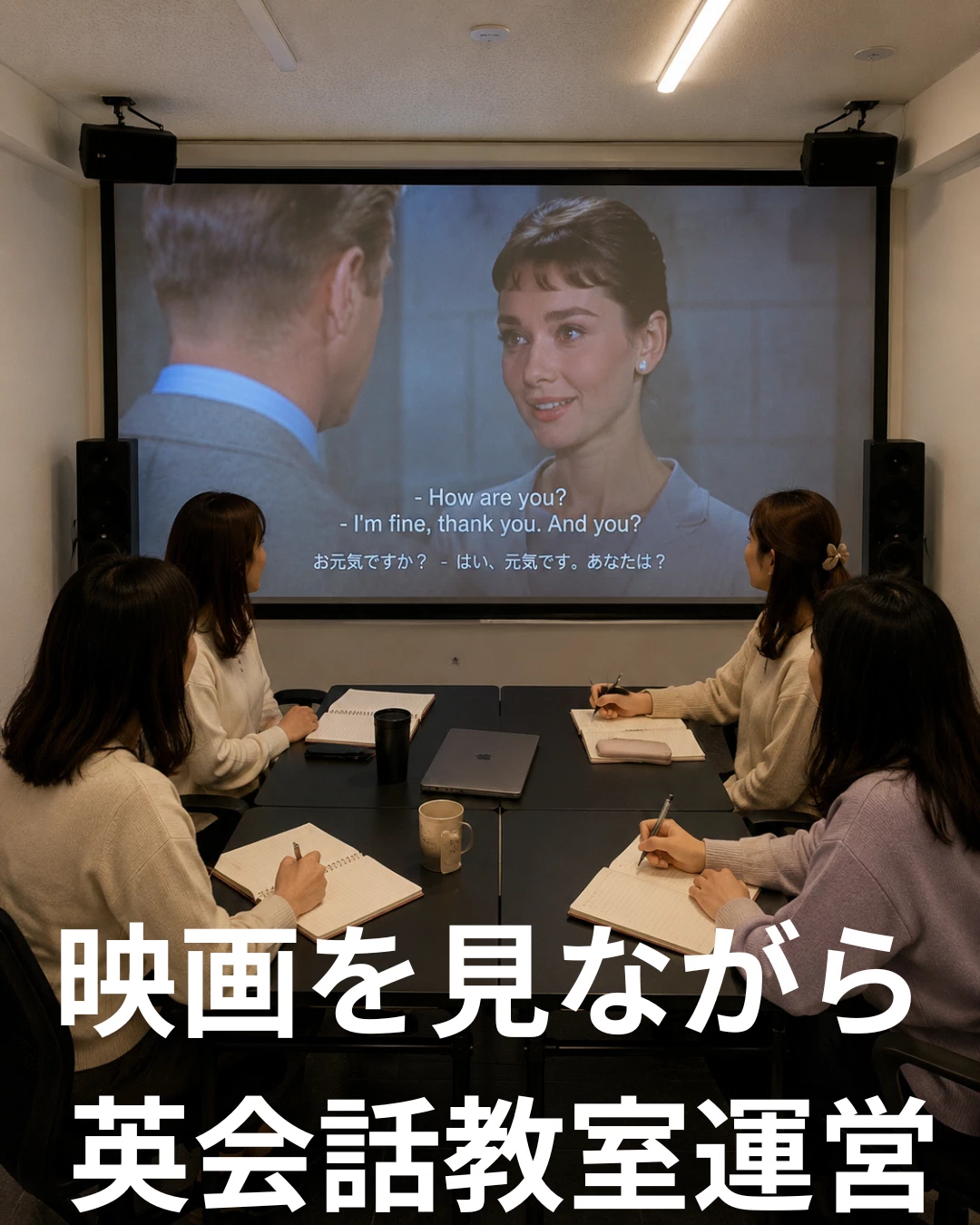 映画を見ながら英会話